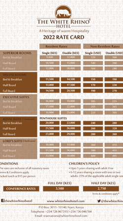 2022 Rate Card